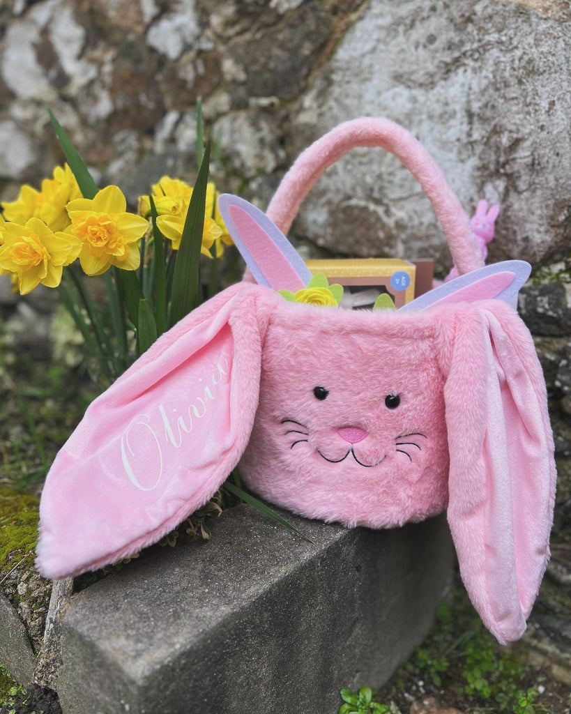 PINK BUNNY EASTER BASKET