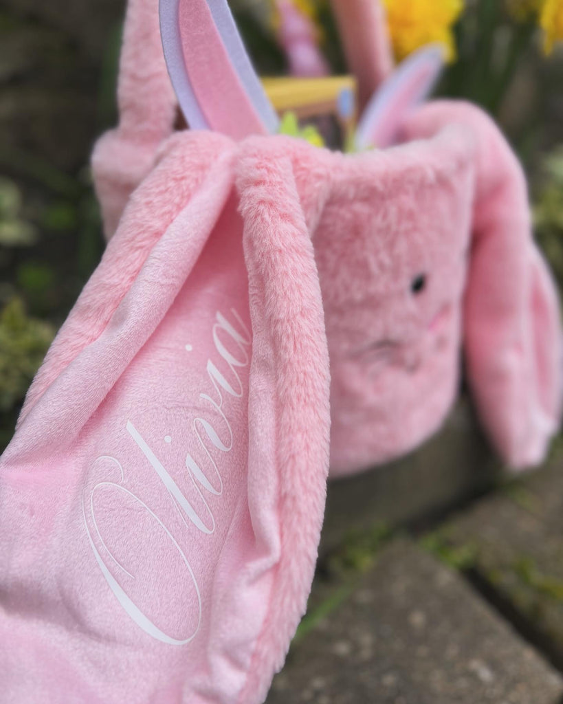 PINK BUNNY EASTER BASKET