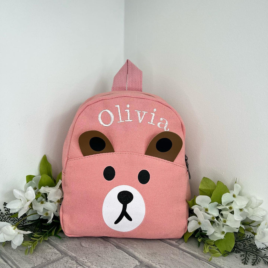Bear Face Backpack Pink