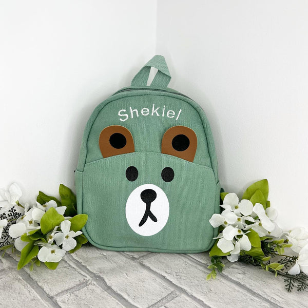 Bear Face Backpack Green