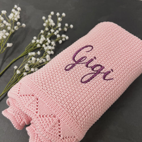 Pink Knitted Blanket