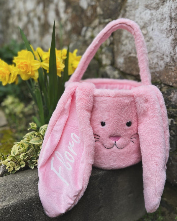 PINK BUNNY EASTER BASKET