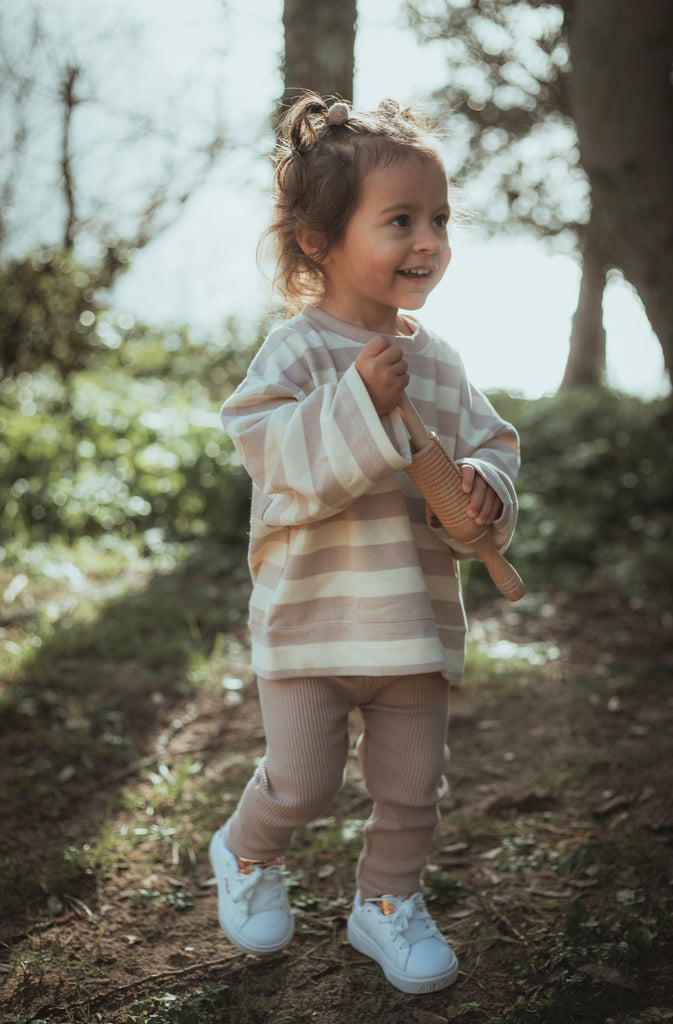 Mauve Ribbed Leggings