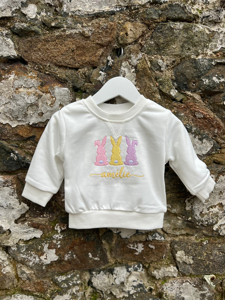 BUNNY TRIO SWEATSHIRT - YELLOW