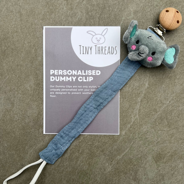 Blue Elephant Dummy Clip